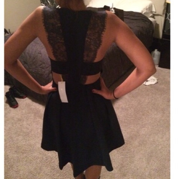 bcbg navy blue dress